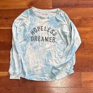 Wildfox Light Blue Tie-Dye Top